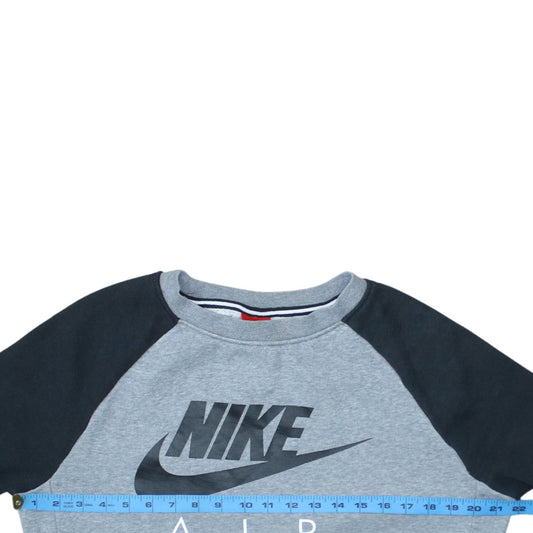Nike Men's Grey Graphic Logo Pullover Sweatshirt S