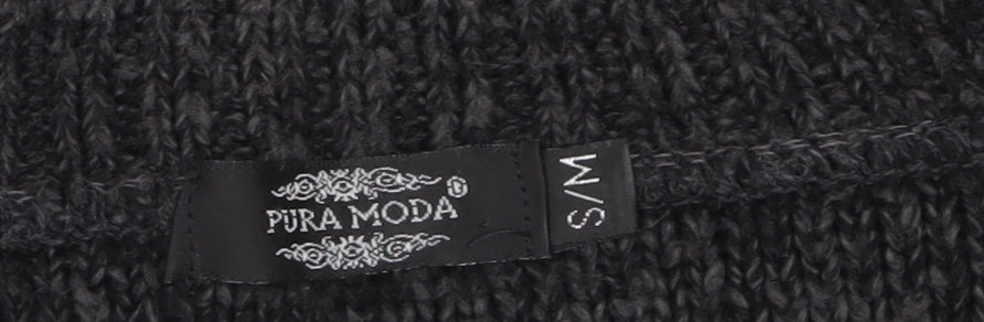 Additional view of Pura Moda women’s black cable-knit jumper, size S