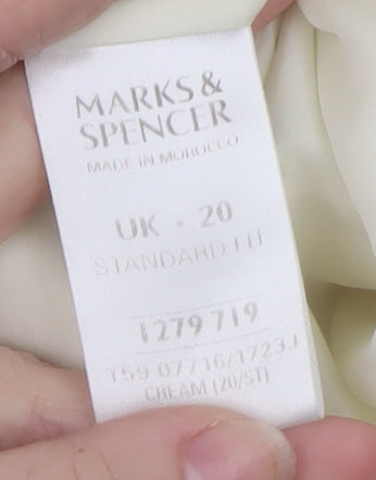 Marks and Spencer Women’s Ivory Blazer UK 20 Classic Formal Jacket