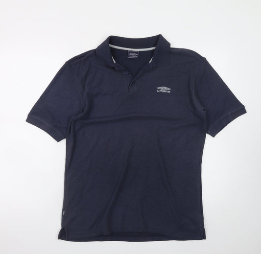 Umbro Men's Blue Regular Fit Polo Shirt Size L