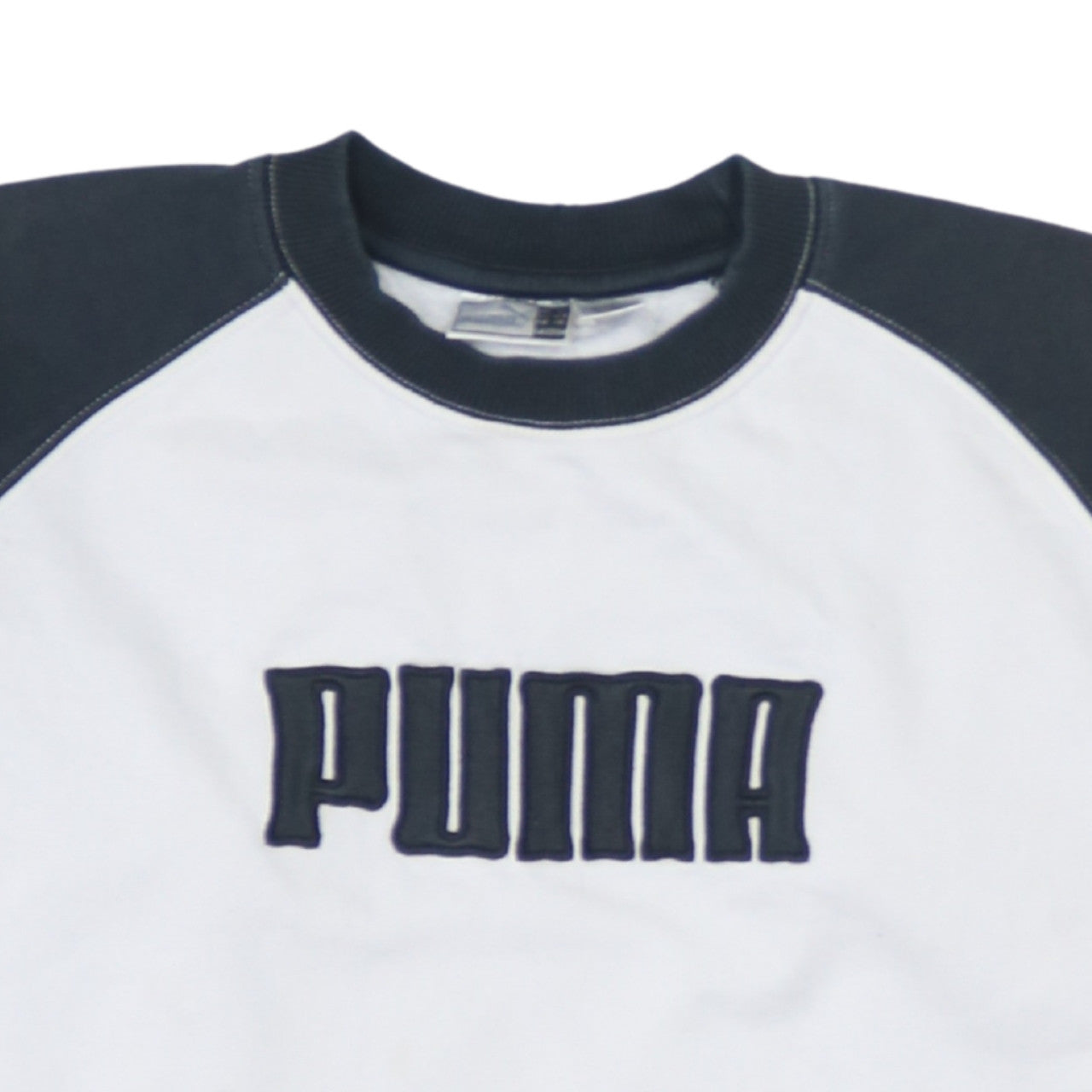 Additional view of Puma boys’ black & white pullover sweatshirt, size 14, years crew neck