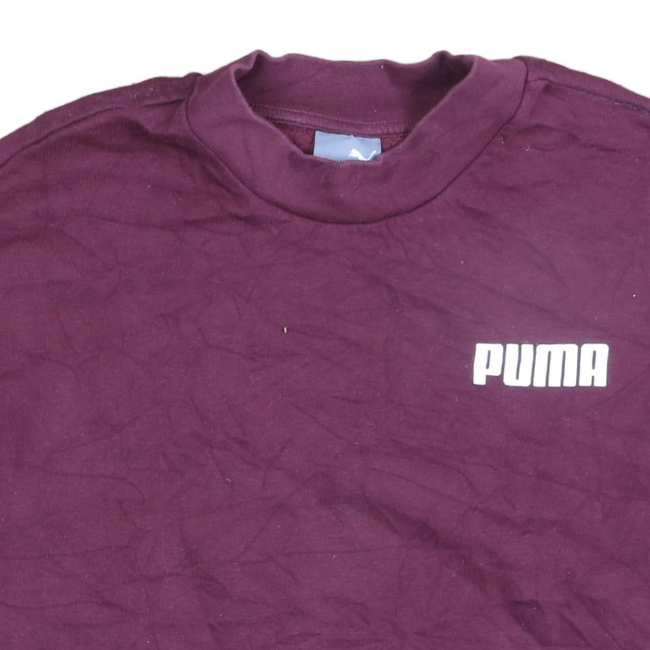 Puma Womens Burgundy Crew Neck Pullover Sweatshirt Size 10