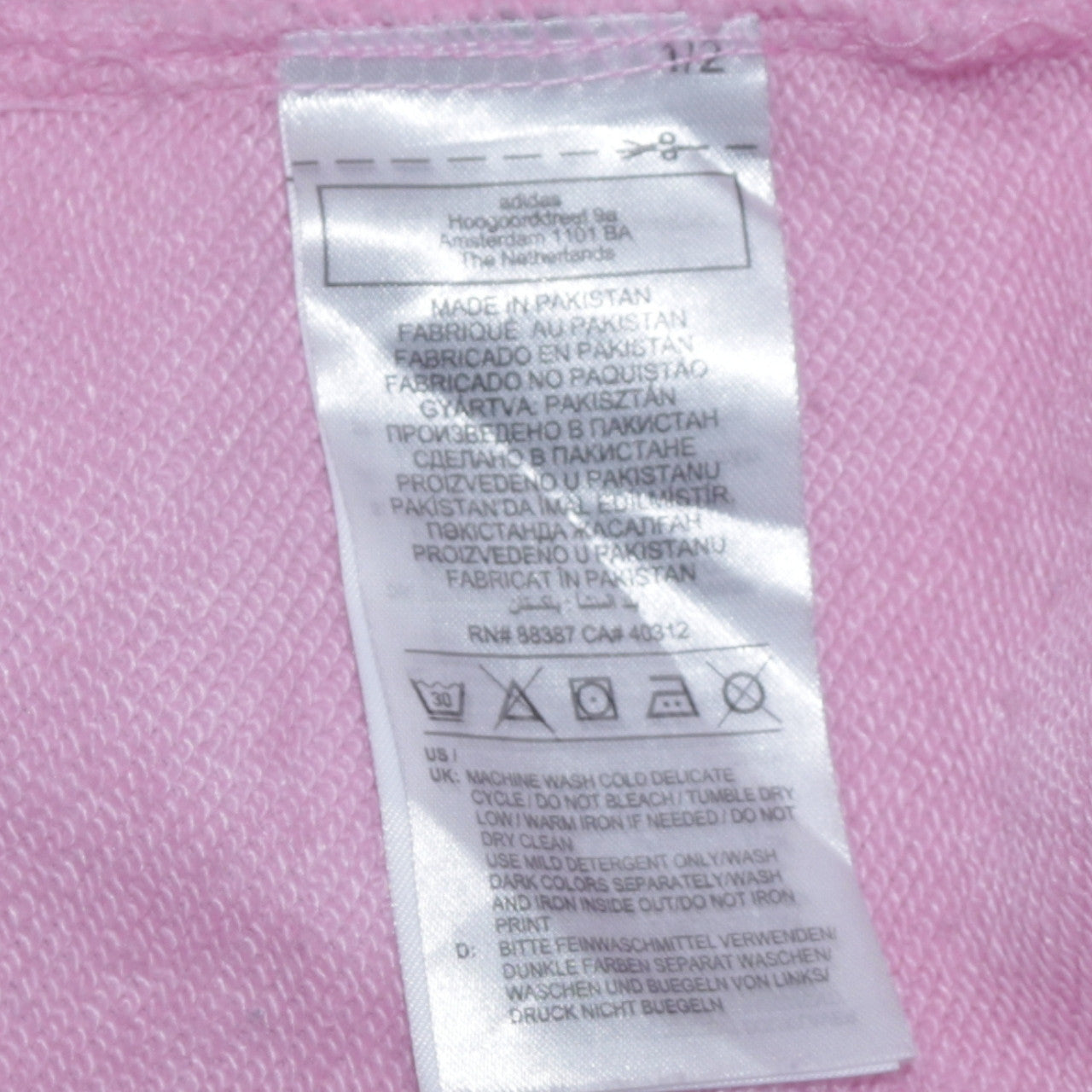 Additional view of Adidas women’s pink crew neck pullover sweatshirt, size UK 18 l