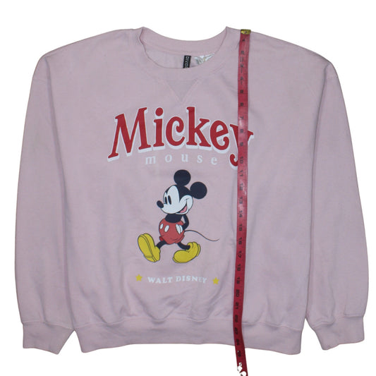 H&M Divided Disney Mickey Mouse Pink Sweatshirt Women’s XL