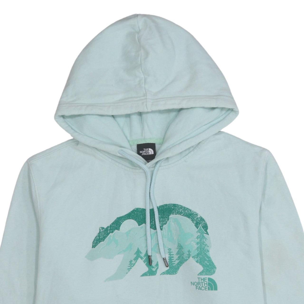 The North Face Womens Mint Green Pullover Hoodie XL Cotton Blend