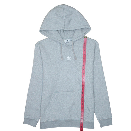 Adidas Womens Grey Pullover Hoodie Size 8 Cotton Blend Casual
