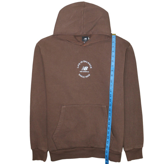 New Balance Men's Brown Pullover Hoodie Size S Fleece Casual