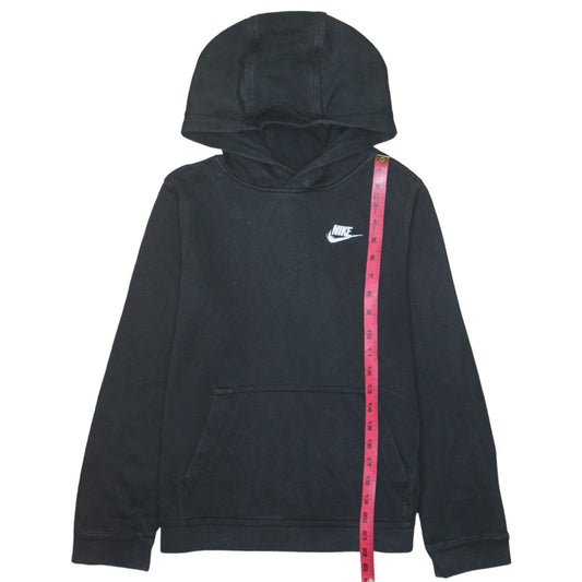 Nike Boys Black Pullover Hoodie Sweatshirt L 147-158cm Fleece Logo