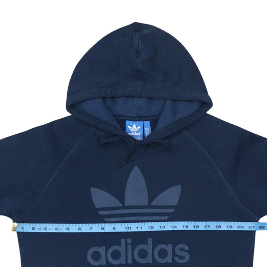 Adidas Men's Blue Pullover Hoodie Size M Logo Sports Sweatshirt