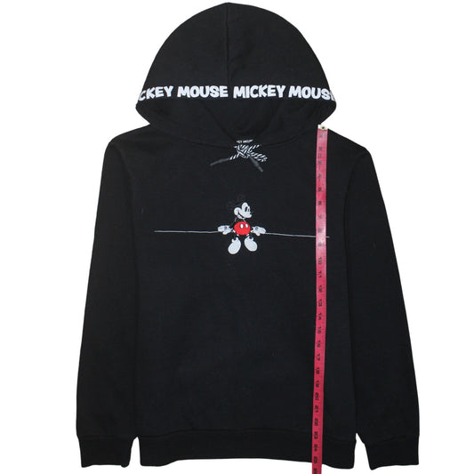 Disney Women Black Hoodie XL Mickey Mouse Graphic Pullover