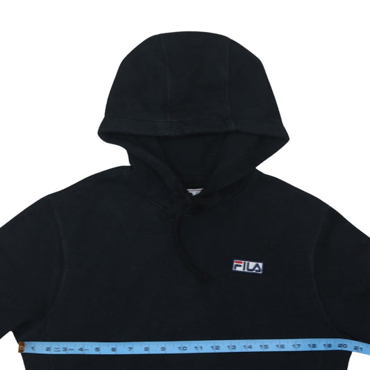 FILA Men's Black Pullover Hoodie Size S Regular Fit Fleece