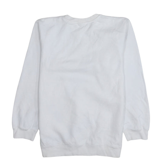Nike Teens White Pullover Sweatshirt Swoosh Logo Fleece S
