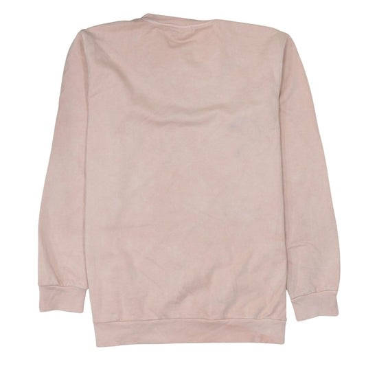 Ellesse Womens Pink Sweatshirt L Cotton Crew Neck Long Sleeve Casual