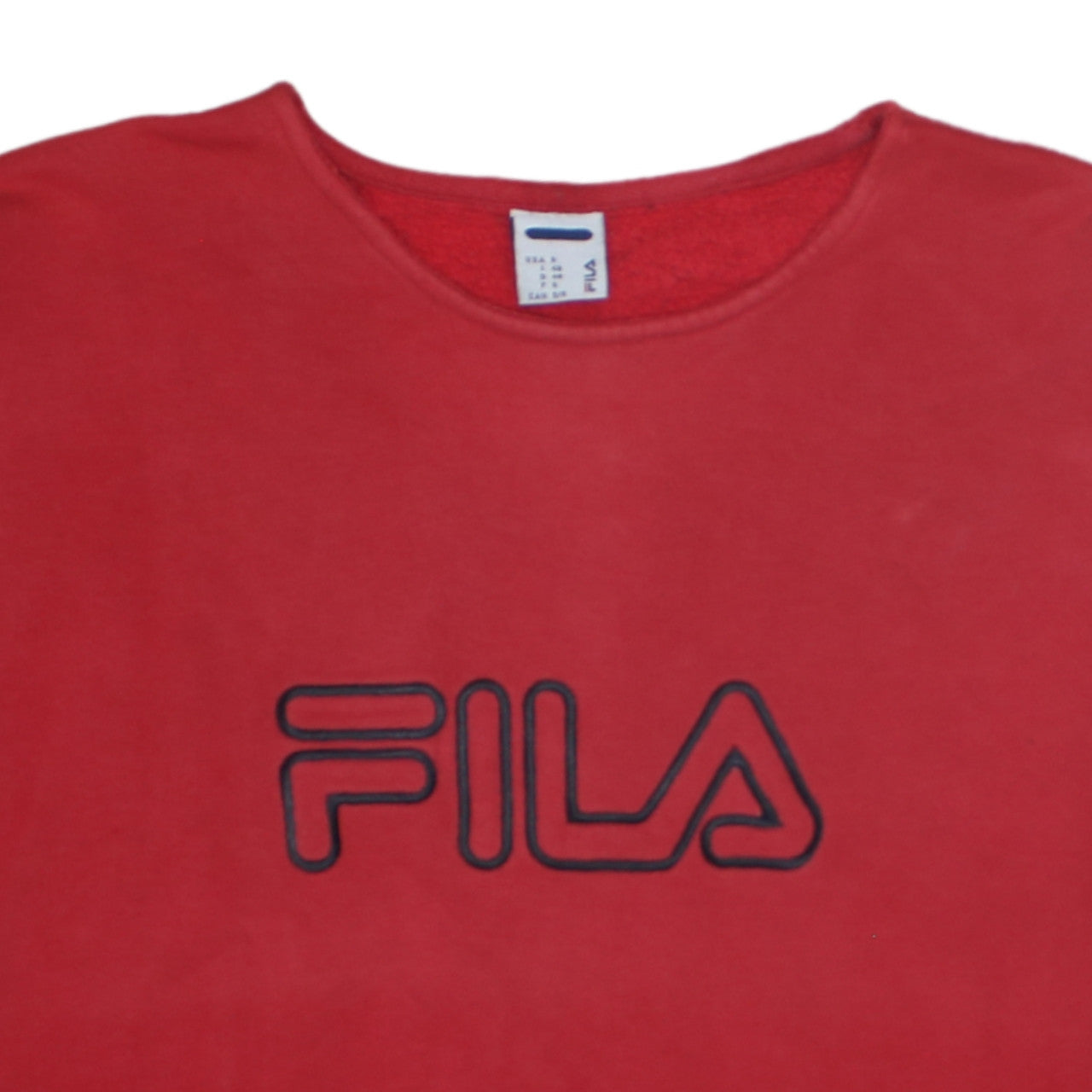 Additional view of Fila Men's Red Pullover Sweatshirt Small Embroidered Logo Vintage