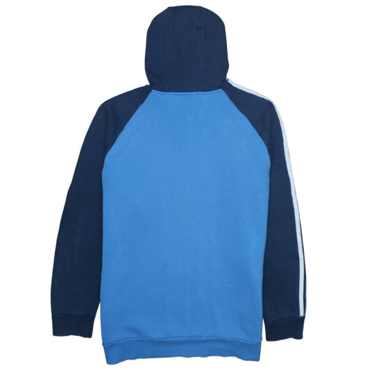 Adidas Men's Blue Full Zip Fleece Hoodie Size L Sportswear