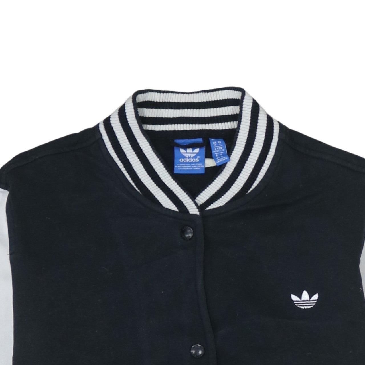 Adidas Womens Black & White Varsity Jacket Size 18