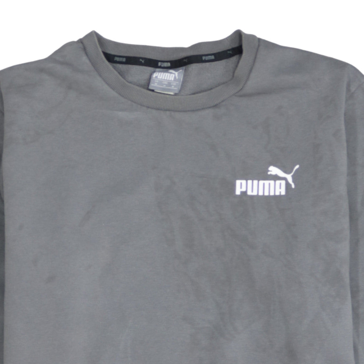 Additional view of Puma Men's Grey Crew Neck Pullover Sweatshirt, size M, Classic Fit