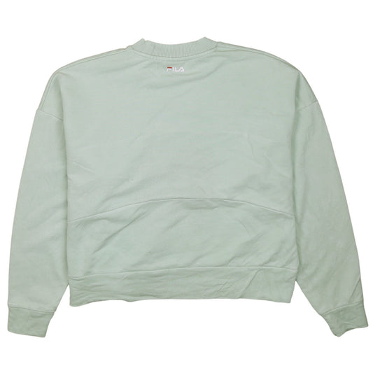 Fila Womens Mint Green XS Crew Neck Logo Sweatshirt