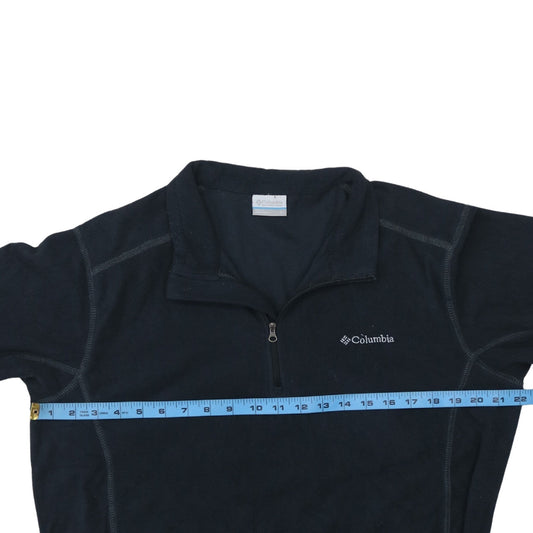 Columbia Men's Black Fleece 1/4 Zip Pullover Sweatshirt L
