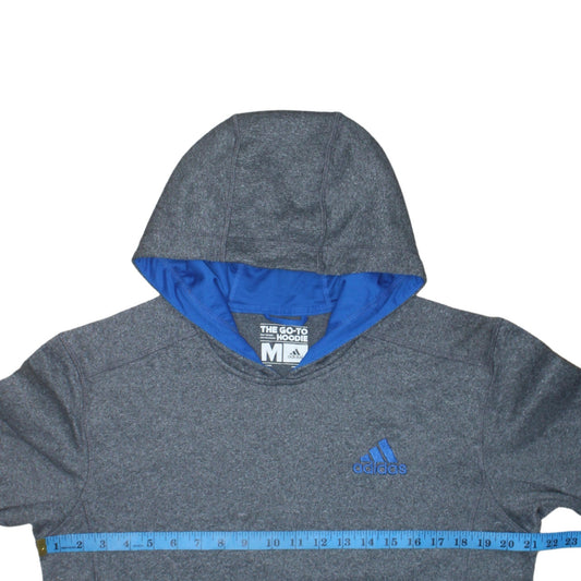 Adidas Men's Grey Pullover Hoodie Medium ClimaWarm Fleece