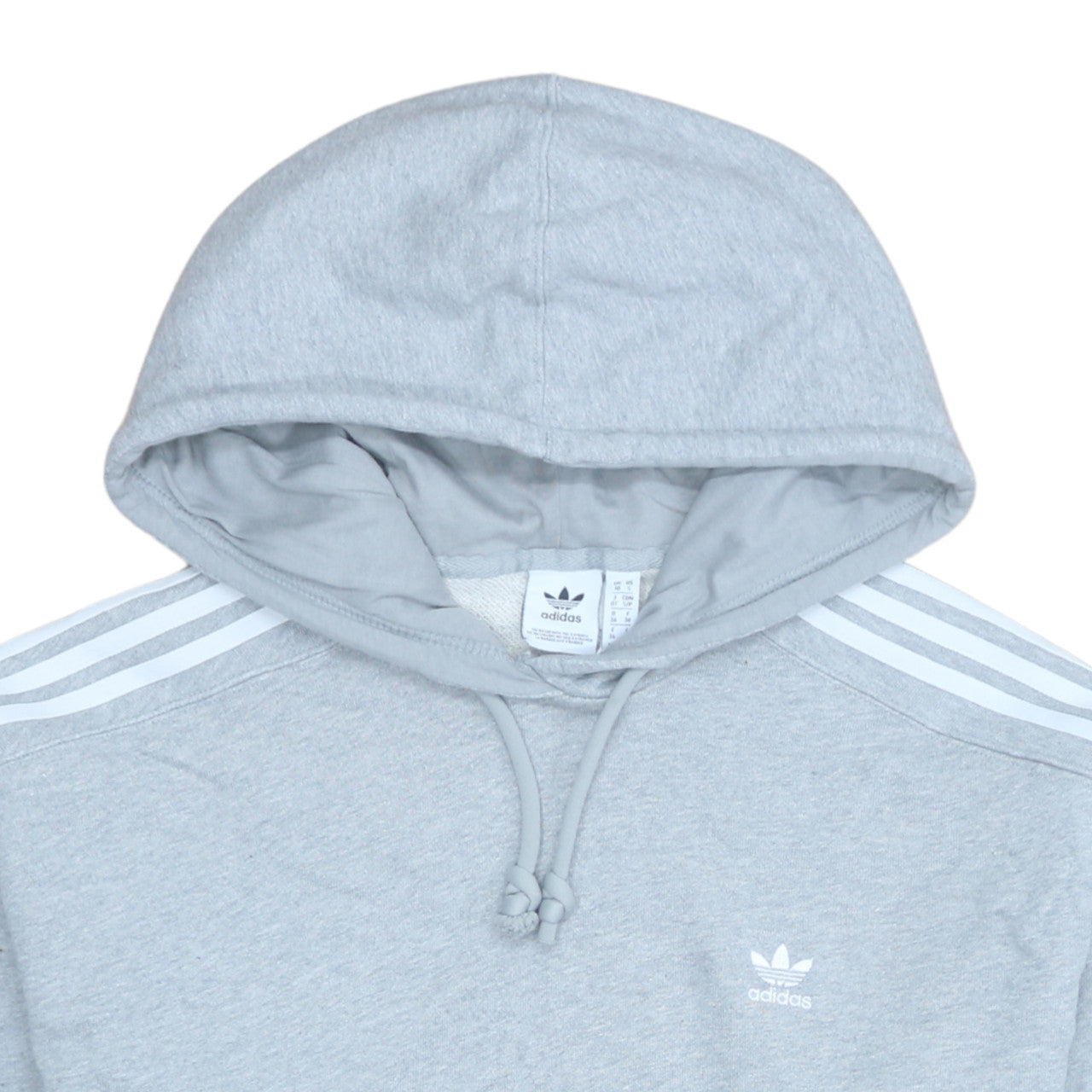 Adidas Womens Grey Hooded Pullover Sweatshirt Size 10