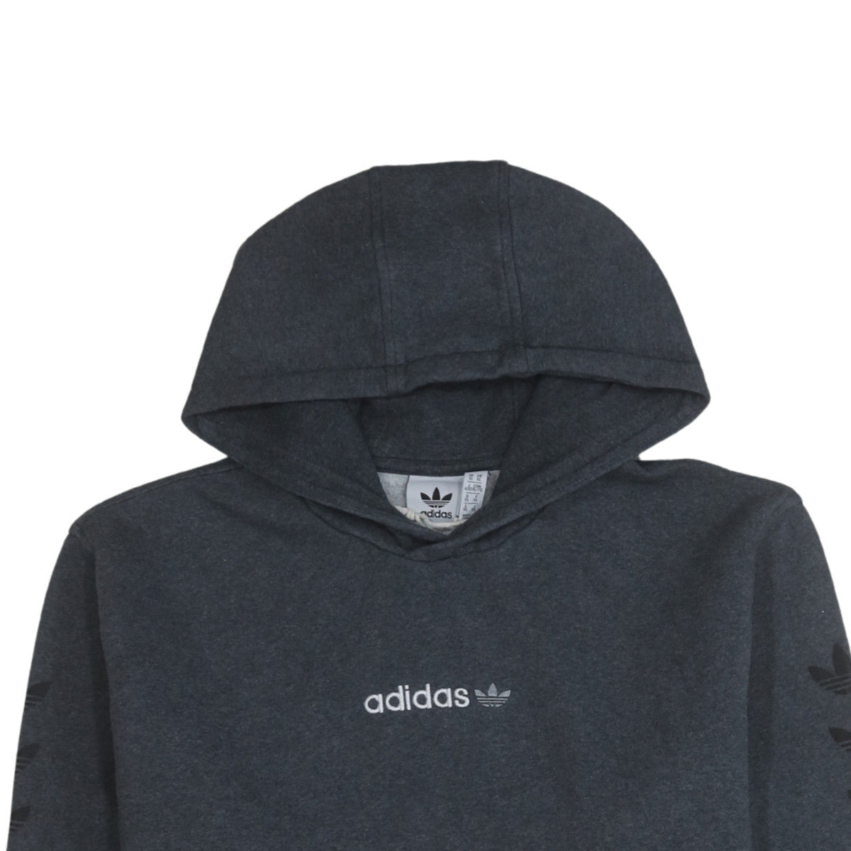 Additional view of adidas Men's Grey XL Pullover Hoodie Logo Fleece Sweatshirt