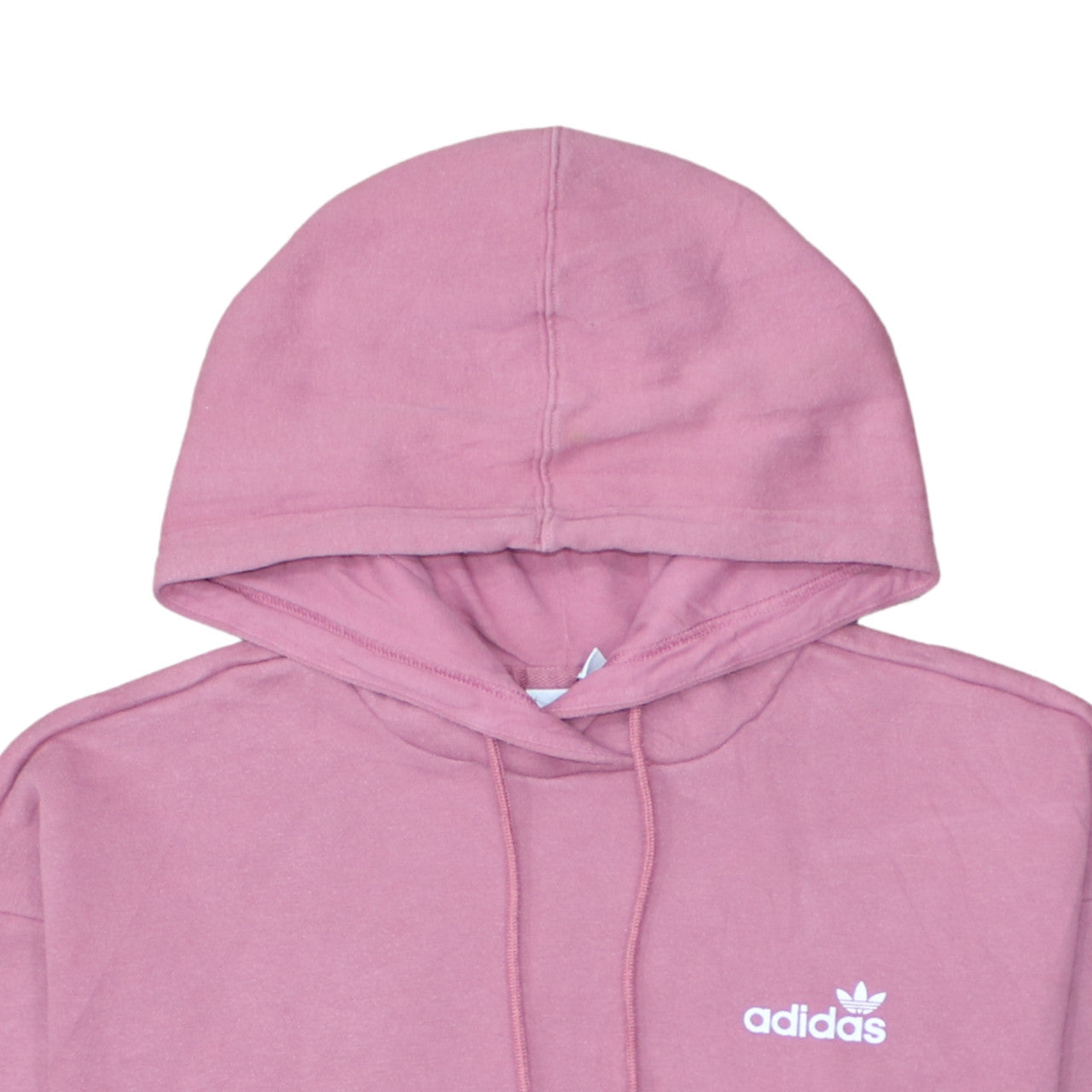 Adidas Women's Pink Pullover Hoodie Size 8 Relaxed Fit Logo Design