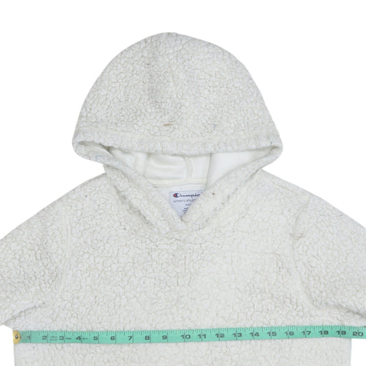 Champion Women’s Ivory Sherpa Pullover Hoodie Size M Fleece Lined Casual