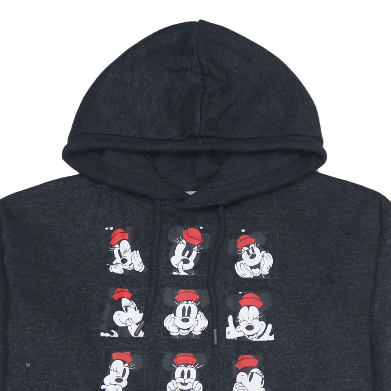 Disney Womens Black XS Pullover Hoodie Minnie Mouse Graphic