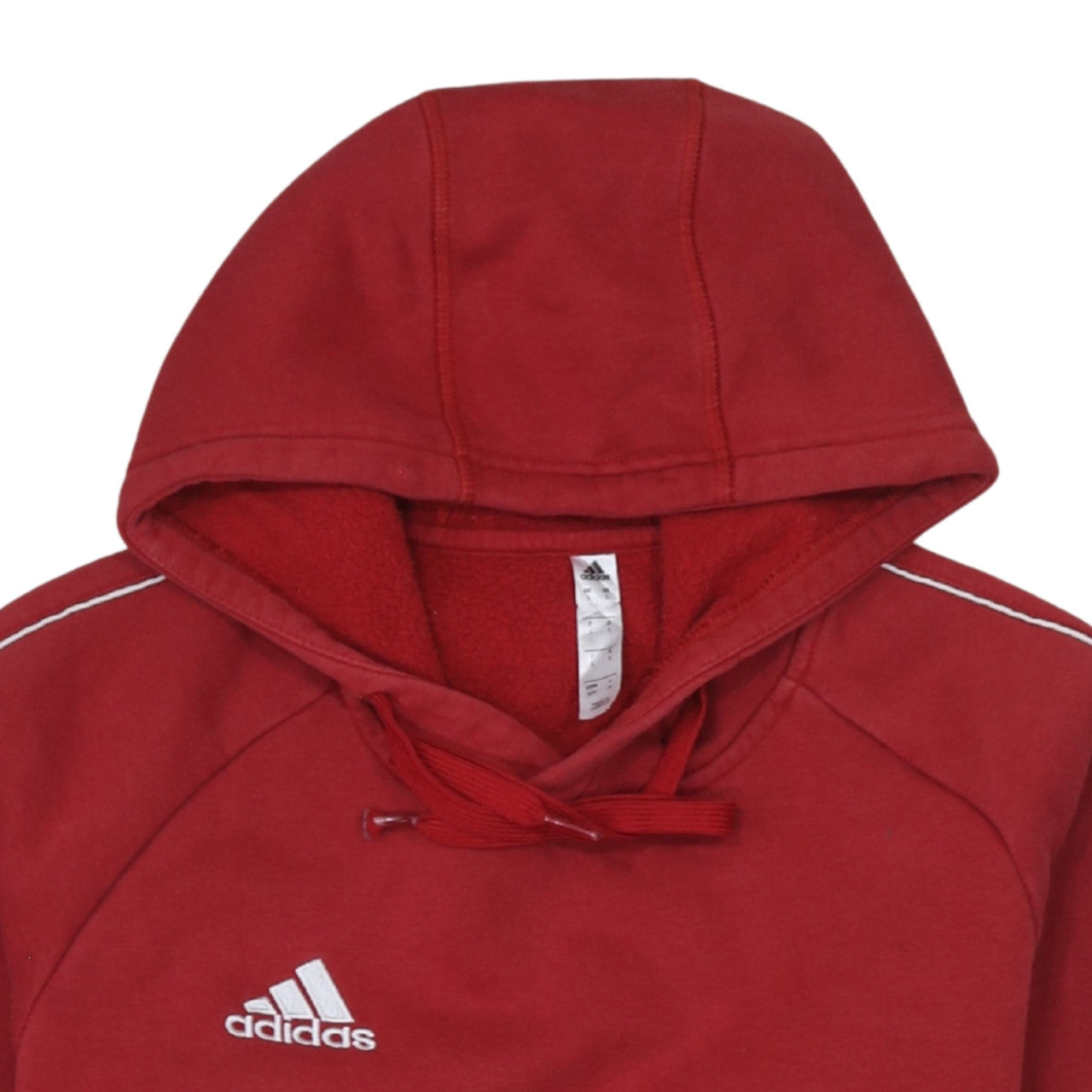 Adidas Men's Red Pullover Hoodie Small Cotton Blend Athletic Style