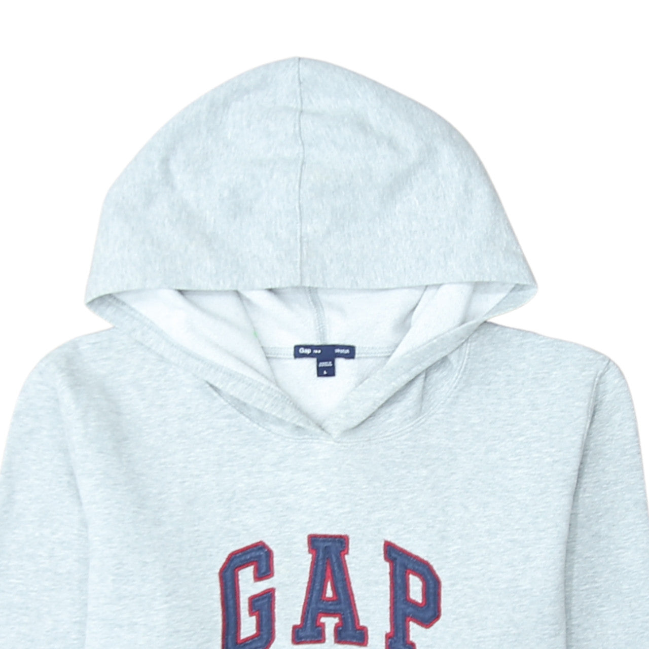 GAP Women Grey Pullover Hoodie Large Cotton Blend Casual Logo