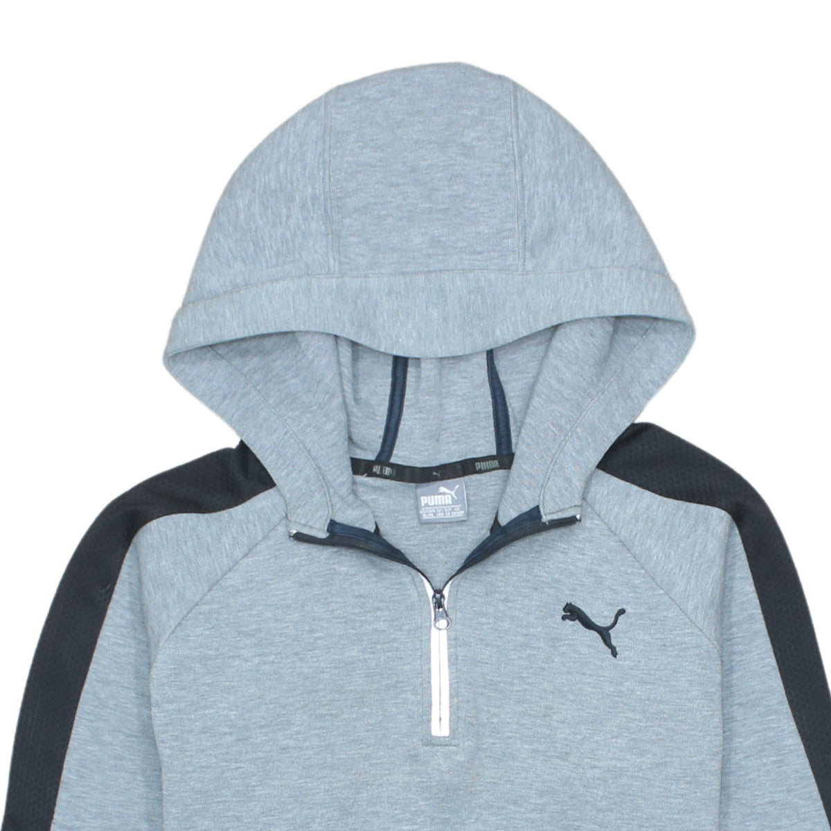Additional view of Puma boys’ grey 1/4 zip pullover hoodie 13-14 years regular fit