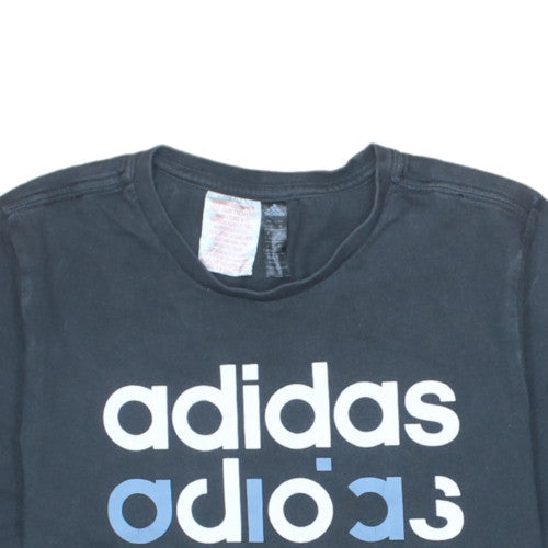 Additional view of Adidas boys’ black graphic logo t-shirt 11-12 years short sleeve cotton