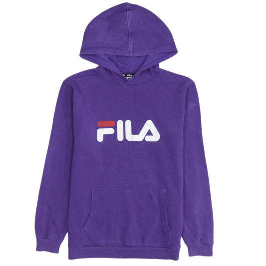 FILA Boys Purple Pullover Hoodie 13-14 Years Logo Casual Sweatshirt