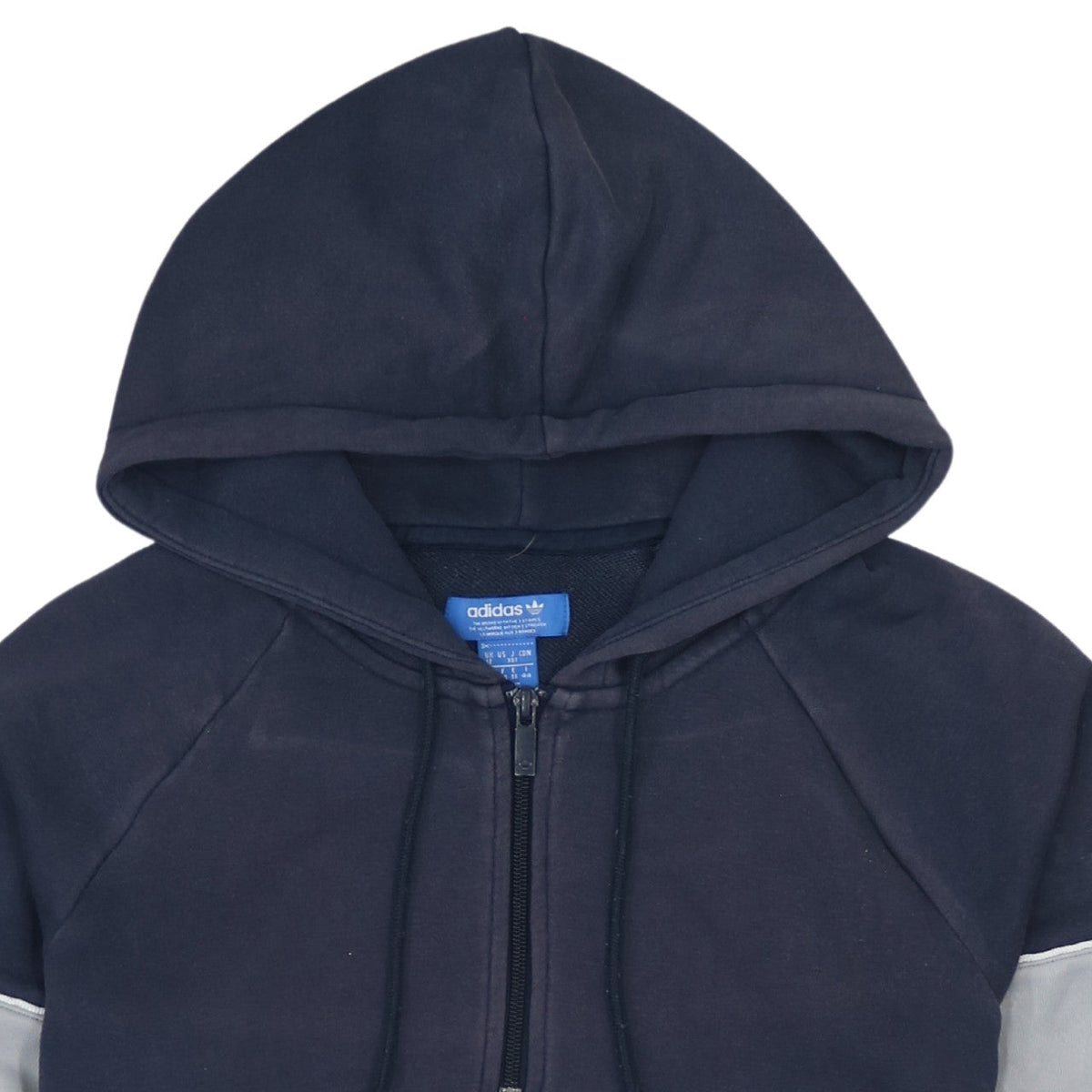 Additional view of Adidas women’s navy grey hooded pullover sweatshirt uk 12