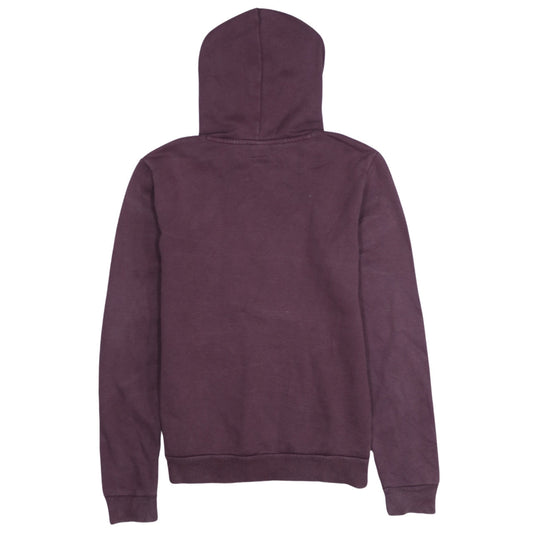 Puma Women's Burgundy Pullover Hoodie Size 10 Logo Cotton Blend