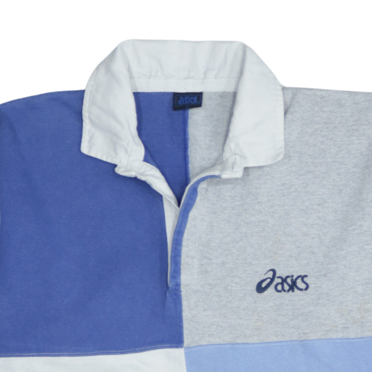 Asics Men’s Multicoloured Colourblock Cotton Polo Shirt L Retro Style