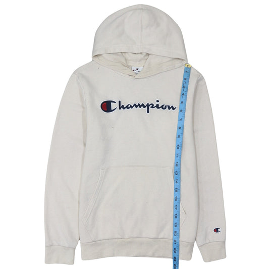 Champion Boys Beige Pullover Hoodie XL 13-14 Years Cotton Blend Logo