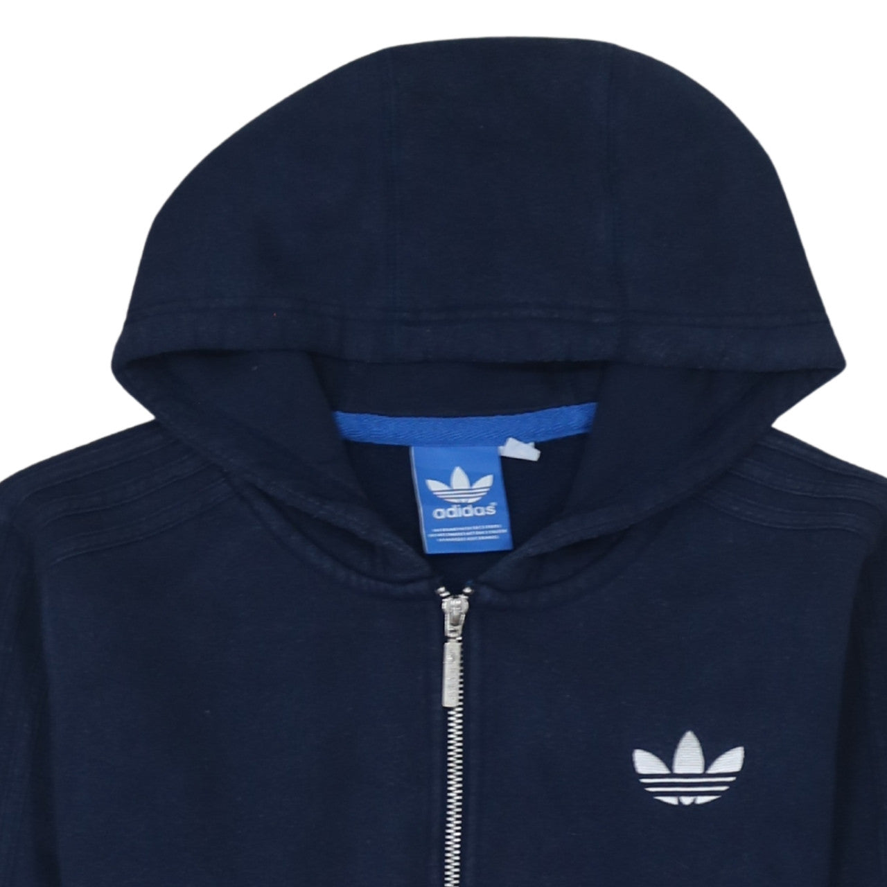 Additional view of Adidas Men's Blue Full Zip Hoodie, size S, Regular Fit