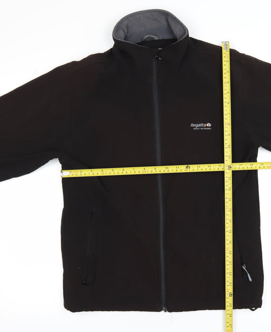 Regatta Men’s Black Softshell Jacket S 38in Windproof Water Resistant
