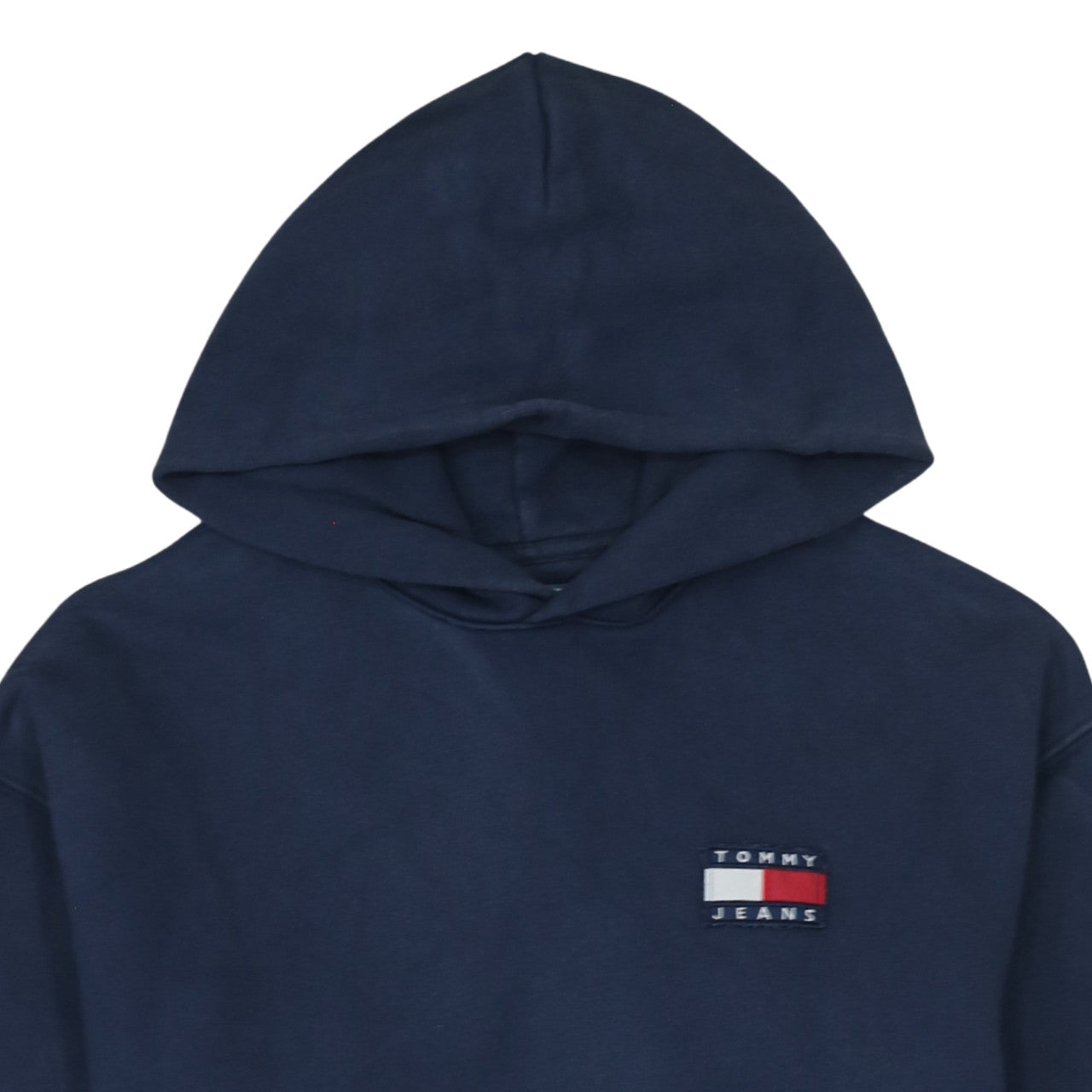 Tommy Jeans Men’s Blue Pullover Hoodie L Logo Cotton Casual