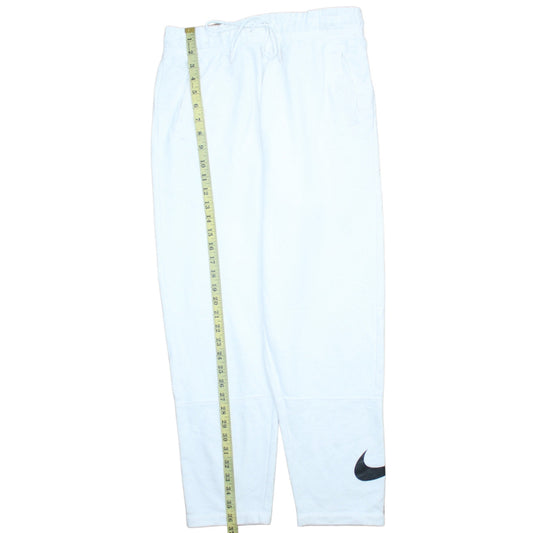Nike Men’s White Jogger Sweatpants M Regular Fit Fleece Activewear