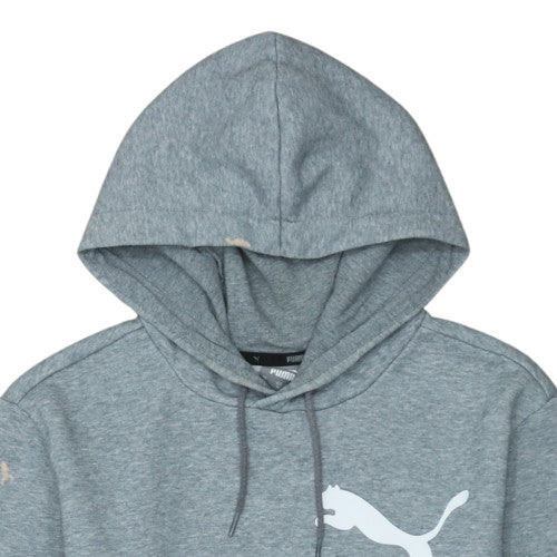 Additional view of Puma men’s grey hoodie medium pullover classic logo sweatshirt