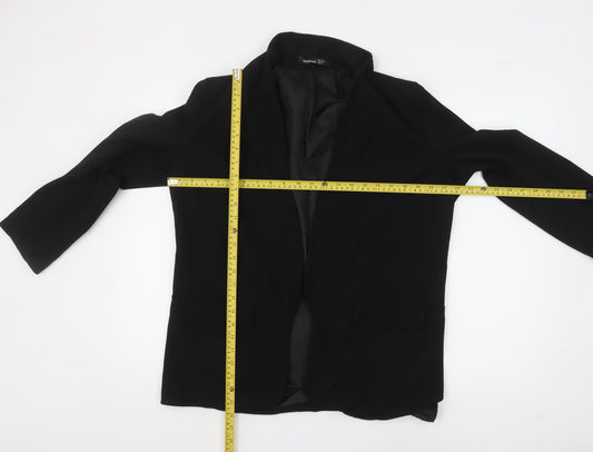 Boohoo Women's Black Blazer Jacket Size 12 Tailored Workwear