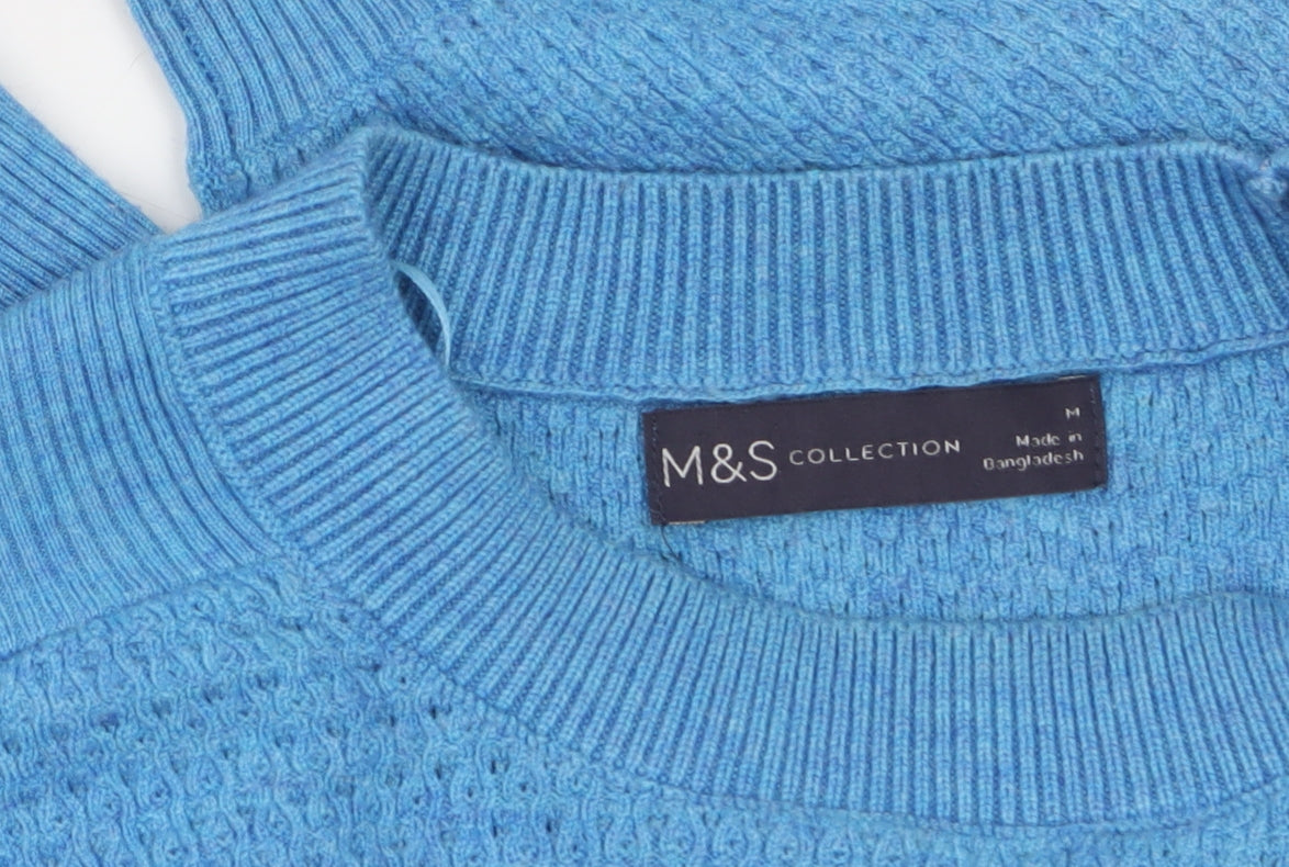 Marks and Spencer Women’s Blue Knit Crew Neck Pullover Jumper M