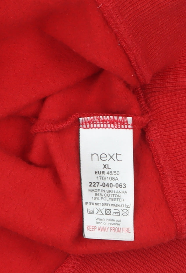 Next Women Red Christmas Minnie Sweatshirt XL Sequin Pullover