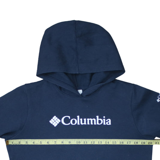Columbia Women’s Navy Blue Pullover Hoodie Size M Cotton Blend Logo