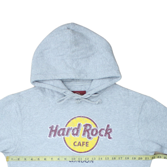 Hard Rock Cafe Men’s Grey Pullover Hoodie Large London Logo