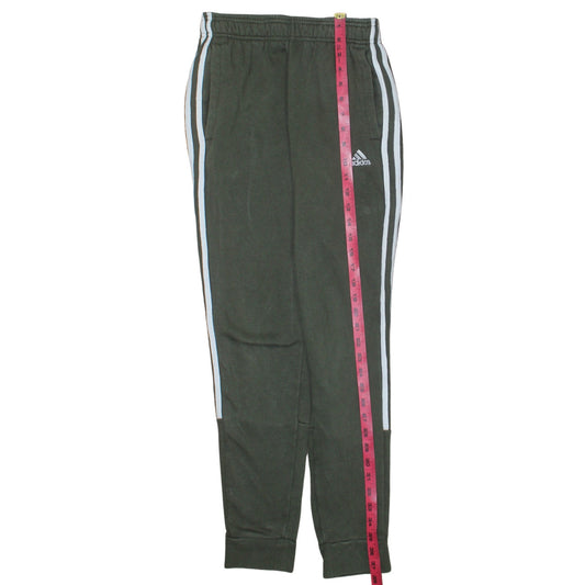 Adidas Mens Green XS Jogger Trousers Fleece Side Stripe