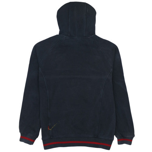 Kappa Men’s Black Red Pullover Hoodie Large Embroidered Sportswear